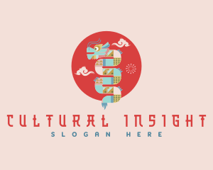 Cultural Festival Dragon logo design