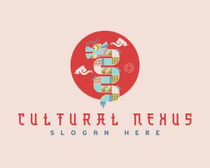 Culture - Cultural Festival Dragon logo design