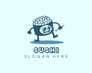 Caviar Sushi Chopsticks logo design