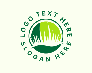 Agriculture - Lawn Grass Gardener logo design