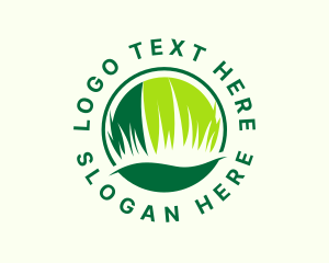Lawn Grass Gardener Logo