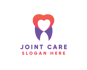 Orthopedic - Dental Tooth Heart logo design