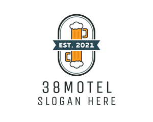 Beer Pub Badge  logo design