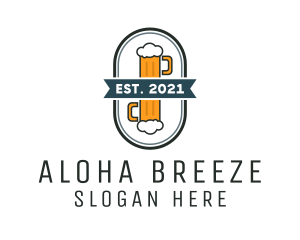 Beer Pub Badge  logo design