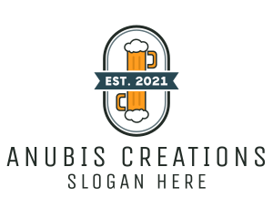 Beer Pub Badge  logo design