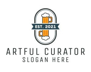 Beer Pub Badge  logo design