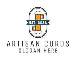 Beer Pub Badge  logo design