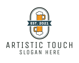 Beer Pub Badge  logo design