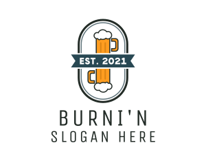 Beer Pub Badge  logo design