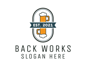 Beer Pub Badge  logo design