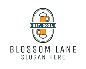 Beer Pub Badge  logo design