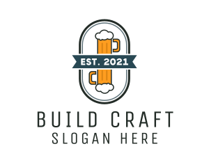 Beer Pub Badge  logo design