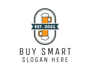 Beer Pub Badge  logo design