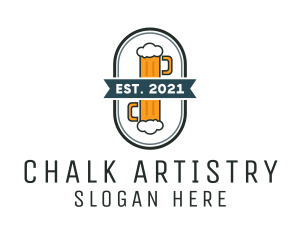 Beer Pub Badge  logo design