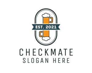 Beer Pub Badge  logo design