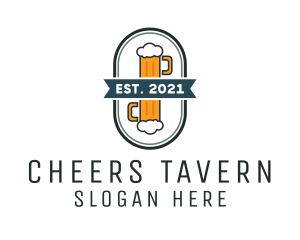 Pub - Beer Pub Badge logo design