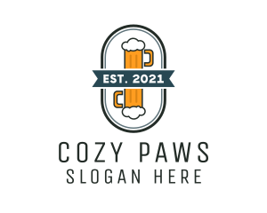 Beer Pub Badge  logo design