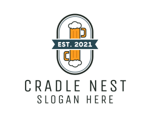 Beer Pub Badge  logo design