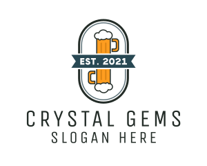 Beer Pub Badge  logo design