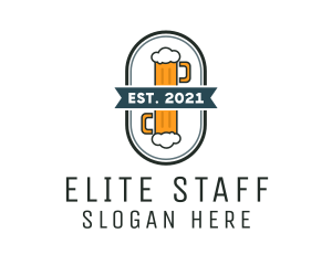 Beer Pub Badge  logo design