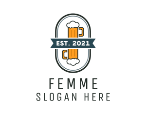 Beer Pub Badge  logo design