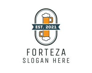 Beer Pub Badge  logo design