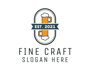 Beer Pub Badge  logo design