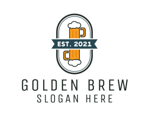 Lager - Beer Pub Badge logo design