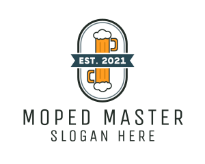 Beer Pub Badge  logo design