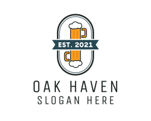 Beer Pub Badge  logo design