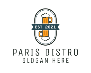 Beer Pub Badge  logo design