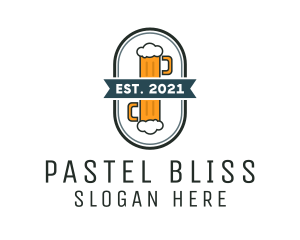 Beer Pub Badge  logo design