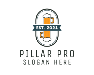 Beer Pub Badge  logo design