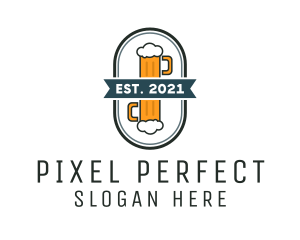 Beer Pub Badge  logo design