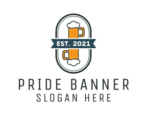 Beer Pub Badge  logo design