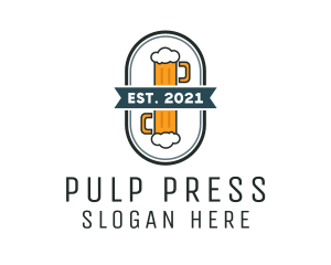 Beer Pub Badge  logo design