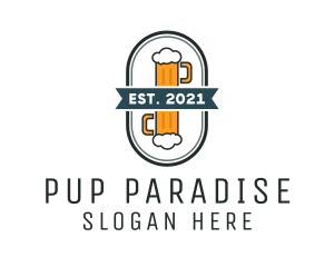 Beer Pub Badge  logo design