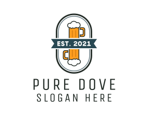 Beer Pub Badge  logo design