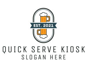 Beer Pub Badge  logo design