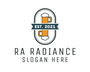 Beer Pub Badge  logo design