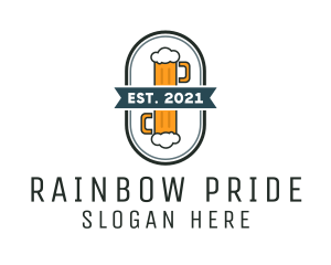 Beer Pub Badge  logo design