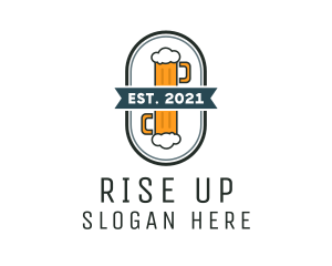 Beer Pub Badge  logo design