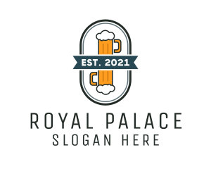 Beer Pub Badge  logo design