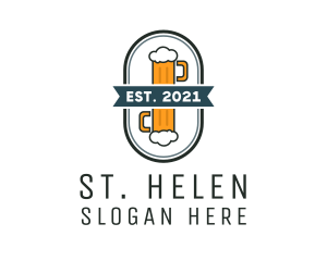 Beer Pub Badge  logo design