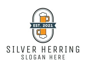 Beer Pub Badge  logo design