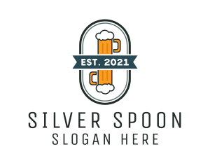 Beer Pub Badge  logo design