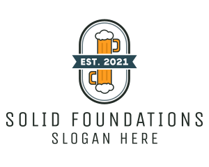 Mug - Beer Pub Badge logo design