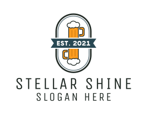 Beer Pub Badge  logo design