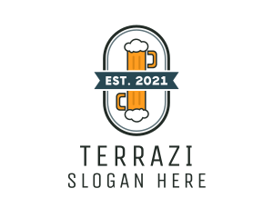 Beer Pub Badge  logo design