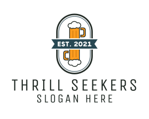 Beer Pub Badge  logo design